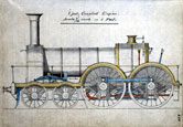 Image: Waverley Class 4-4-0 broad gauge locomotive from Daniel Goochs' Sketchbook